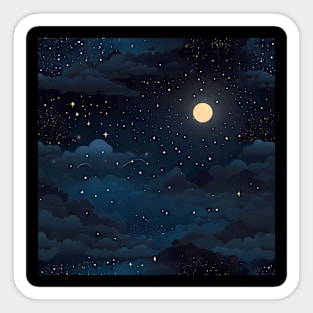 Night time pattern Sticker